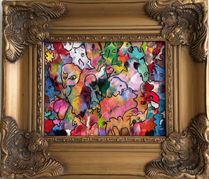 Original Abstract Painting Serg Graff "Pareidolia" Surreal Fantasy Artwork, COA