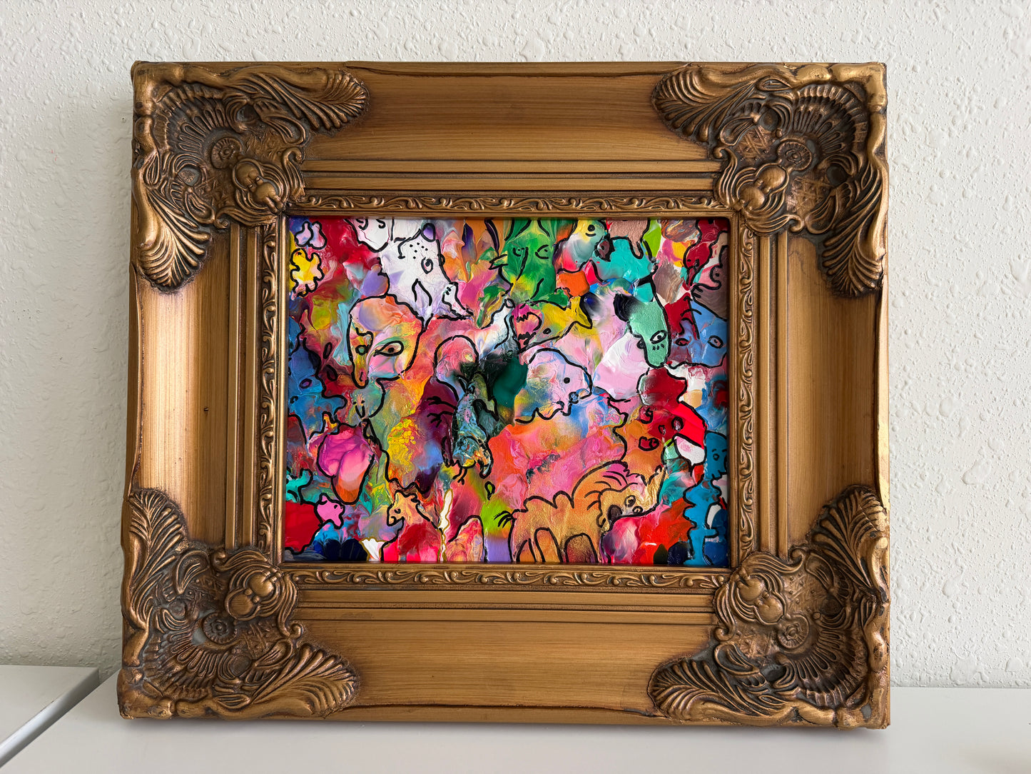 Original Abstract Painting Serg Graff "Pareidolia" Surreal Fantasy Artwork, COA