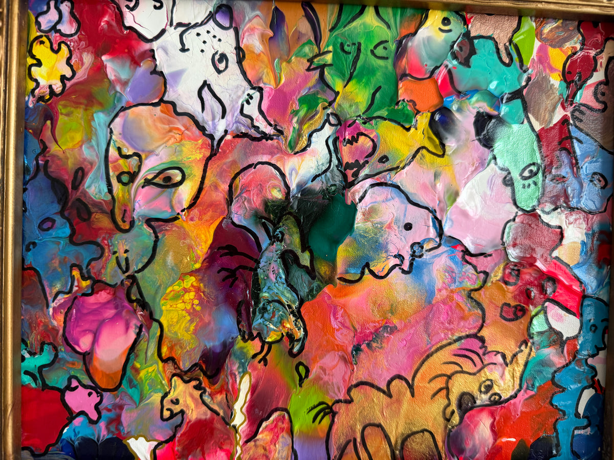 Original Abstract Painting Serg Graff "Pareidolia" Surreal Fantasy Artwork, COA