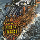 Serg Graff "Haunted Pirate Ship" Original Acrylic Painting Fantasy Maritime Art