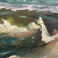 Signed Oil Painting on canvas Sailing Ship Rough Sea Maritime Seascape Framed