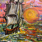Original Acrylic painting by Serg Graff, Seascape Titled "Odyssey" , COA