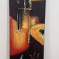 Set of 2 Textured Abstract Paintings Modern Contemporary Wall Art Decor Red Gold