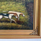Large Vintage Oil Painting English Fox Hunt Horses Hounds Hunting Scene Art