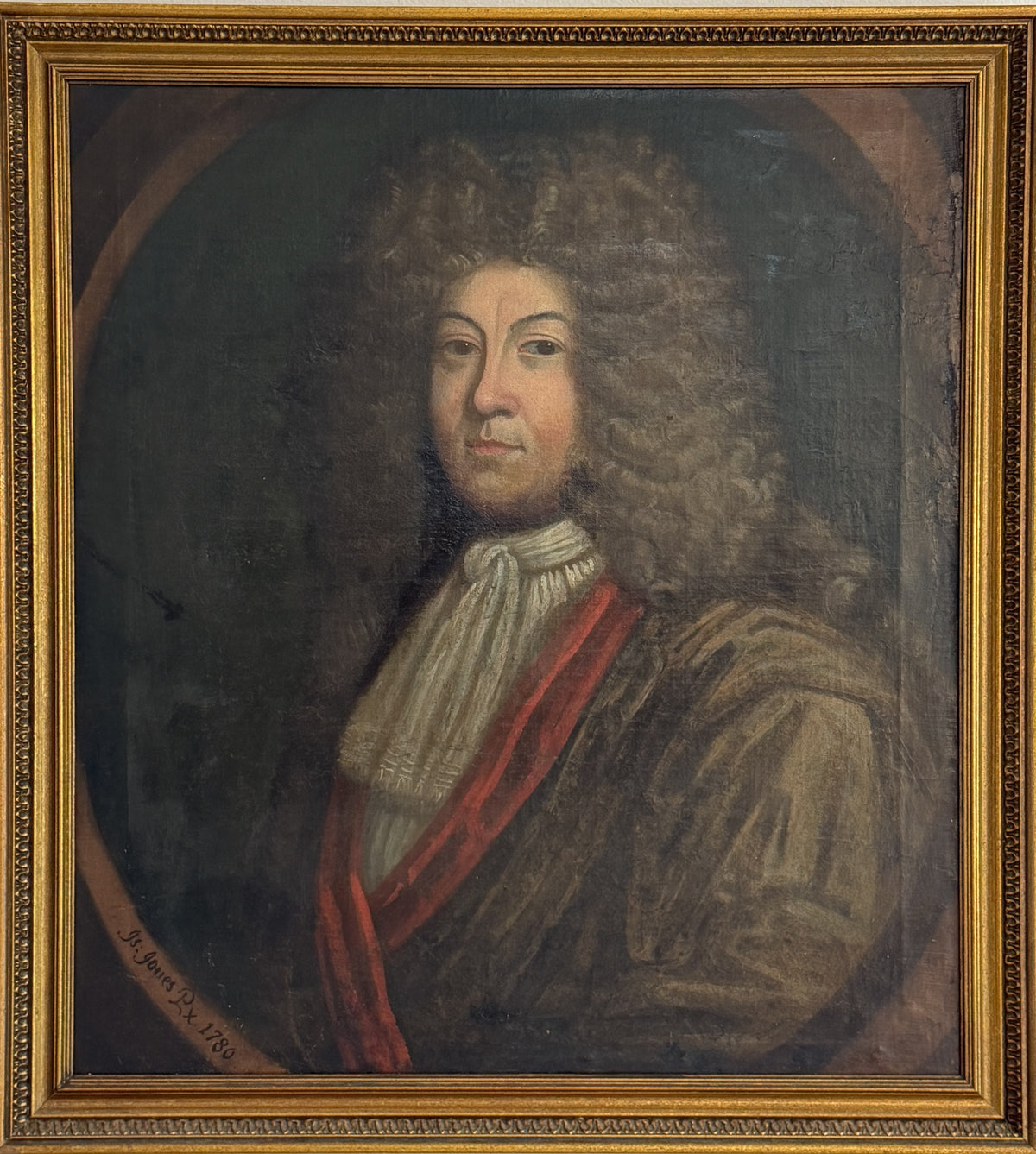 1780 British Portrait of a Gentleman Signed J. Jones – Antique Georgian Oil