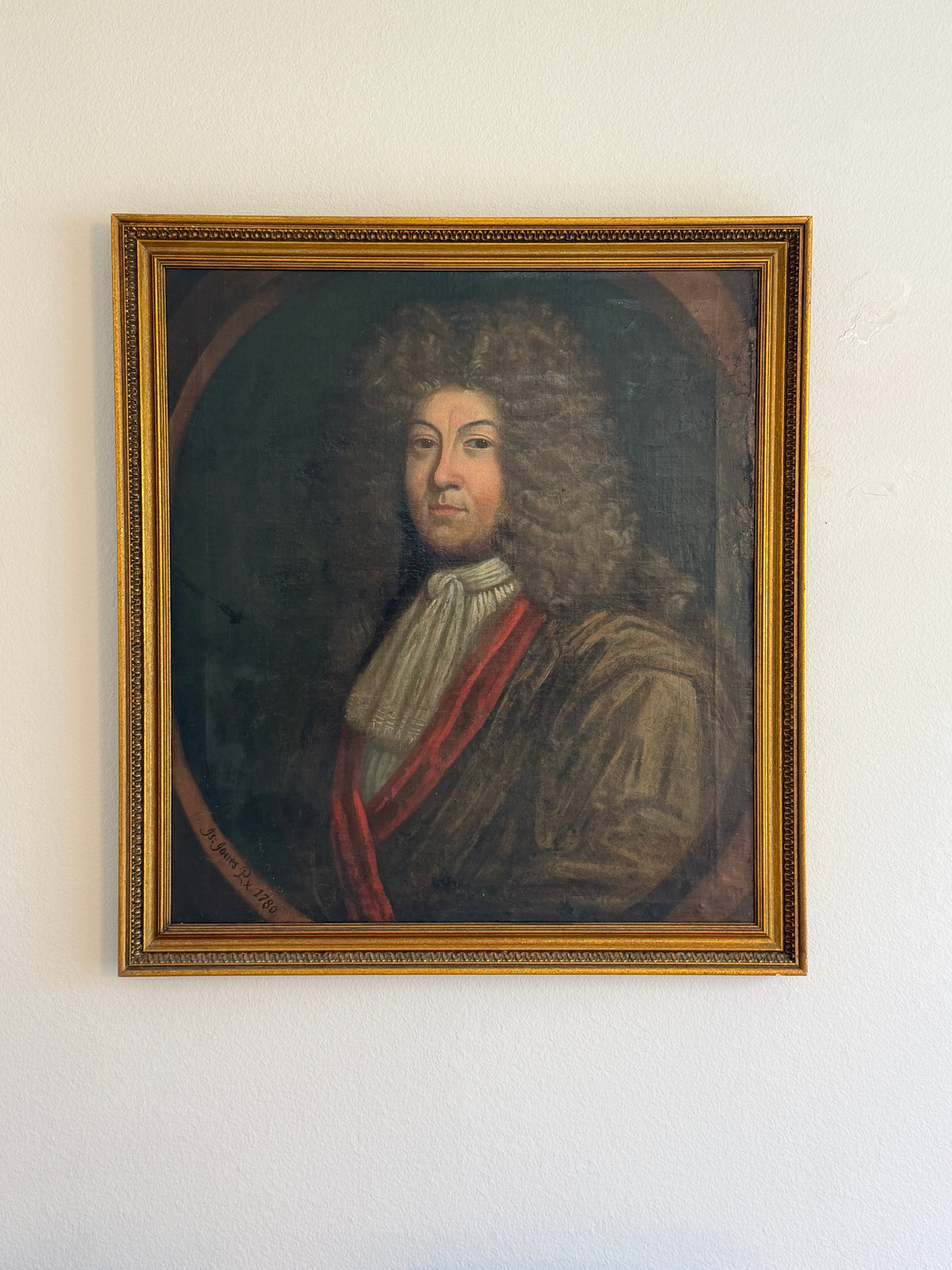 1780 British Portrait of a Gentleman Signed J. Jones – Antique Georgian Oil