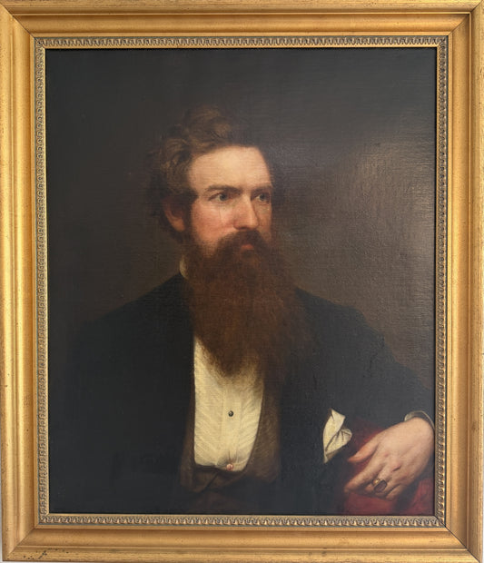 ORIGINAL 1860 Famous American Artist Henry Peters Gray (1819-1877) antique oil on canvas, portrait