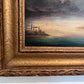 Antique Dutch Landscape Oil Painting on Board Rustic Cabin Winter Scene Unsigned