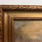 Antique Dutch Landscape Oil Painting on Board Rustic Cabin Winter Scene Unsigned