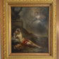 Late 17th Century European Baroque Oil Painting of Goddess and Cherub, Framed