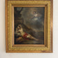 Late 17th Century European Baroque Oil Painting of Goddess and Cherub, Framed
