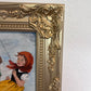 Vintage Folk Art Painting Children Flying Kites Acrylic on Board Framed
