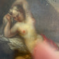 Late 17th Century European Baroque Oil Painting of Goddess and Cherub, Framed
