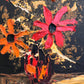 Morris Katz Floral Still Life Oil Painting Palette Knife Technique Gold Frame