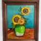 Modern Sunflowers Still Life Acrylic Painting in Van Gogh Style Signed 2025