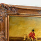 Large Vintage Oil Painting English Fox Hunt Horses Hounds Hunting Scene Signed