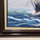 1984 Irene Croteau Original painting on canvas, Seascape, Framed