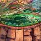 Serg Graff “Golden Voyage” Original Oil Painting Ship at Sea Round Wood Frame