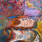 Serg Graff “Golden Voyage” Original Oil Painting Ship at Sea Round Wood Frame