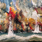 Original Maritime Oil Painting – Naval Battle Scene – Signed J. Harvey , Framed