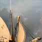 Original Maritime Oil Painting – Naval Battle Scene – Signed J. Harvey , Framed