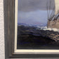 Large Antique T. BAILEY Original Oil Painting on board, Seascape, Framed