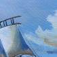 Original Marine Oil Painting Tall Ship on Open Sea | Nautical Seascape Art