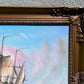 Original Maritime Oil Painting – Naval Battle Scene – Signed J. Harvey , Framed (Copy)