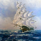 Seascape Original Oil Painting Tall Ship by Karon | Nautical Maritime Wall Art