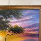 M Gordon Signed Oil Painting Tropical Sunset Seascape Ocean Landscape Framed