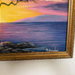M Gordon Signed Oil Painting Tropical Sunset Seascape Ocean Landscape Framed