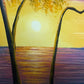 M Gordon Signed Oil Painting Tropical Sunset Seascape Ocean Landscape Framed
