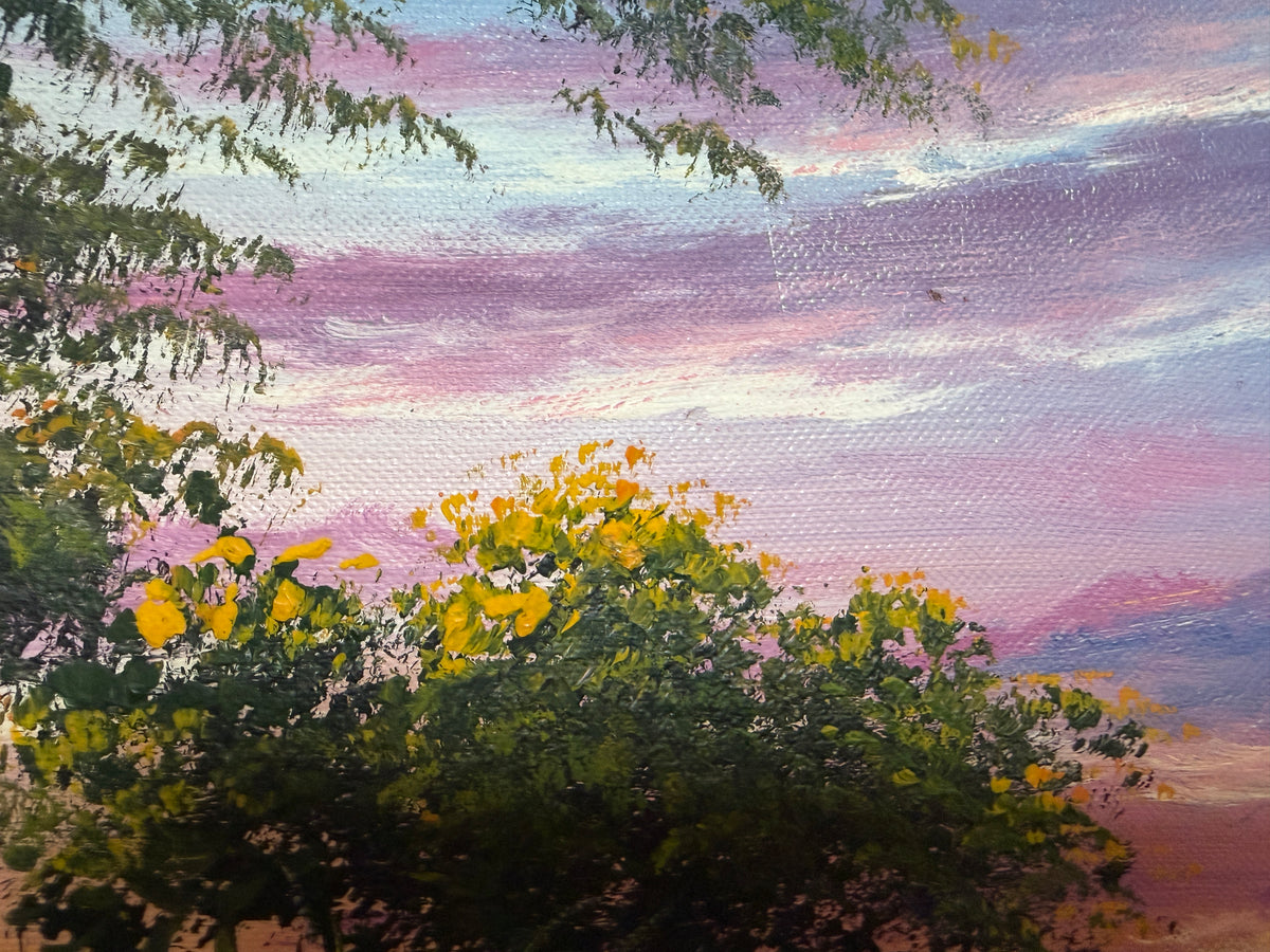 M Gordon Signed Oil Painting Tropical Sunset Seascape Ocean Landscape Framed