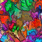 Original Abstract Painting Serg Graff "Beautiful Chaos" Surreal Fantasy, COA