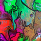 Original Abstract Painting Serg Graff "Beautiful Chaos" Surreal Fantasy, COA