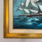 Large Sailing Ship Oil Painting "Sea Wanderer" Maritime Seascape, Signed Framed