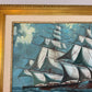 Large Sailing Ship Oil Painting "Sea Wanderer" Maritime Seascape, Signed Framed