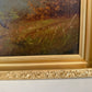 Antique Oil Painting on canvas Cows Farm Landscape Pastoral Scene Signed Framed
