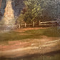 Antique Oil Painting on canvas Cows Farm Landscape Pastoral Scene Signed Framed