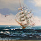 Listed Artist Hewett JACKSON 1914-2007, seascape Original oil painting on canvas