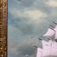 Y. Stone Original Oil painting on canvas Seascape, Sailing Ship in the ocean