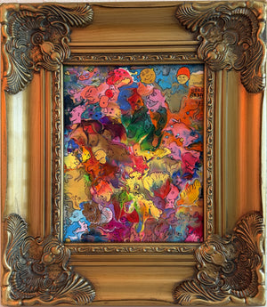 Original Abstract Painting Serg Graff "Kikoriki " Surreal Fantasy, COA