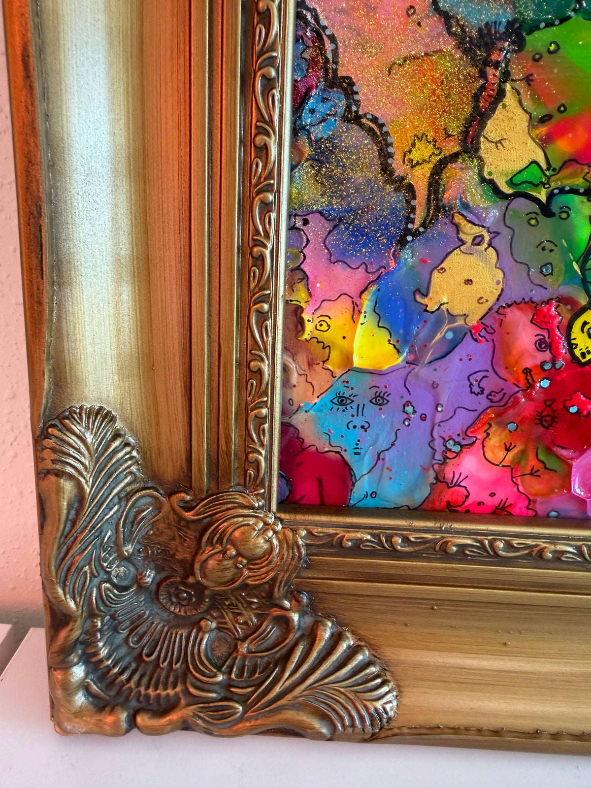 Original Abstract Painting Serg Graff "Butterfly Madness " Surreal Fantasy, COA