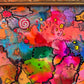 Original Abstract Painting Serg Graff "Butterfly Madness " Surreal Fantasy, COA