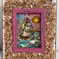 Serg Graff Original "Yelmar" Acrylic Ship Painting | Seashell Frame Coastal Art