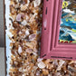 Serg Graff Original "Yelmar" Acrylic Ship Painting | Seashell Frame Coastal Art