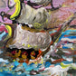 Serg Graff Original "Yelmar" Acrylic Ship Painting | Seashell Frame Coastal Art