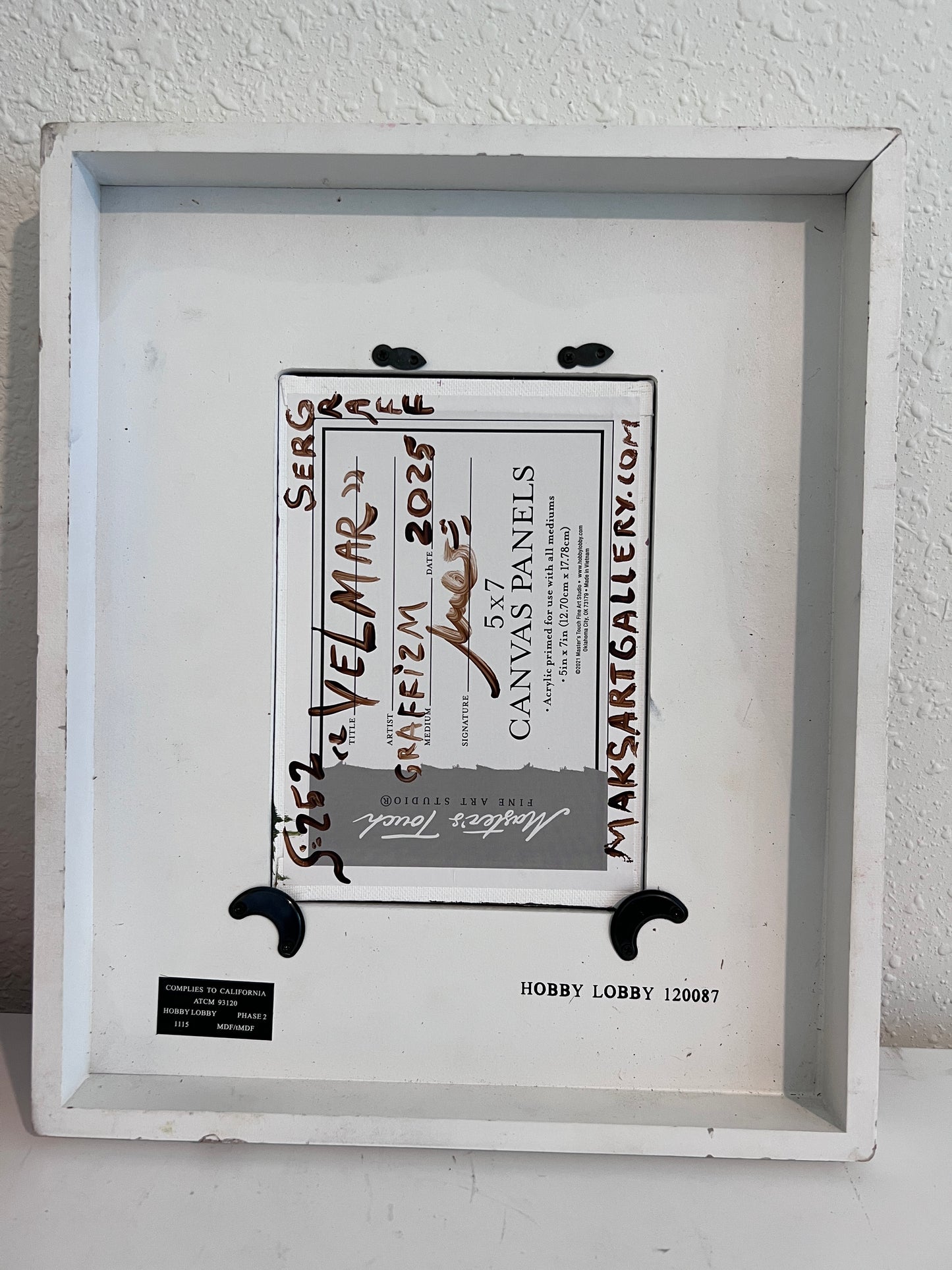 Serg Graff Original "Yelmar" Acrylic Ship Painting | Seashell Frame Coastal Art