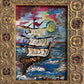 Serg Graff Original “Yeloria” Ship Painting | Gold Ornate Frame | Nautical