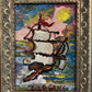 Serg Graff Original “Eldoria” Ship Painting | Gold Ornate Frame | Nautical